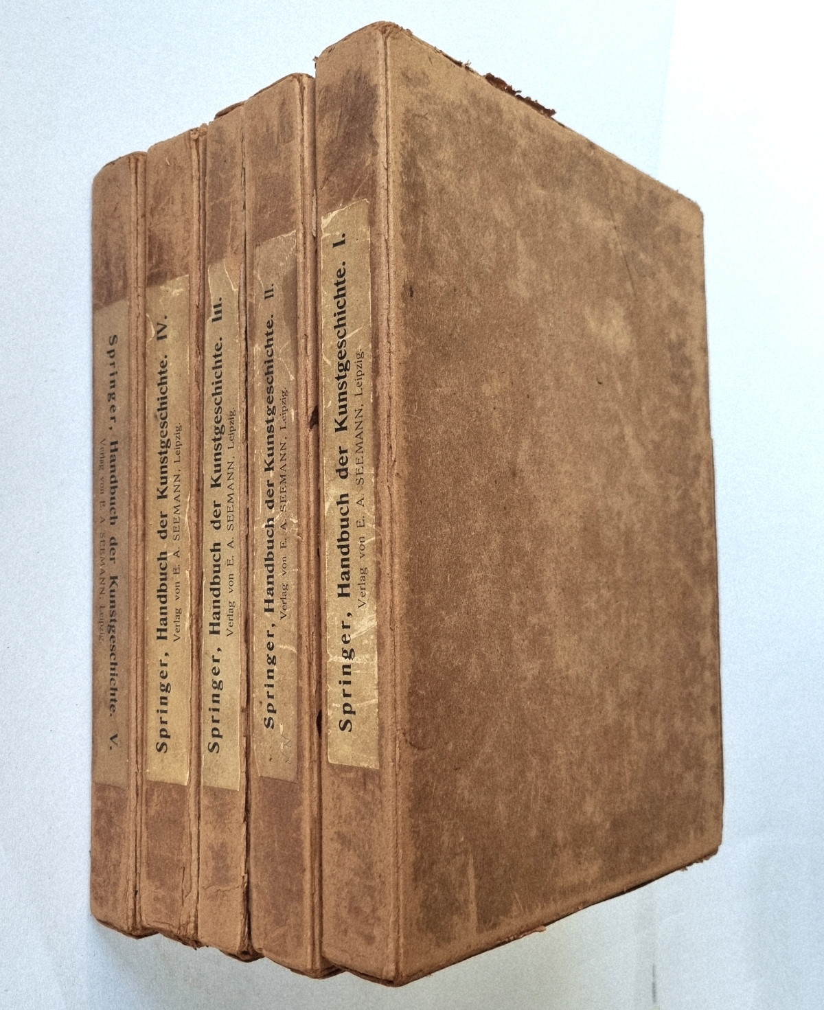 Handbuch der Kunstgeschichte von A. Springer. 5 Bände im Pappschuber